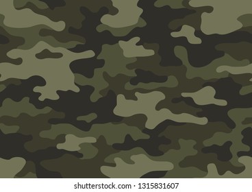 Texture military camouflage seamless pattern. Abstract army and hunting masking camo endless ornament background. Vector illustration.