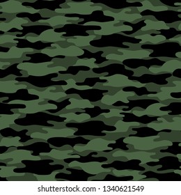 texture military camouflage seamless pattern in classic colors clothing style masking camo