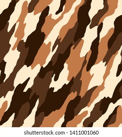 Texture military camouflage seamless pattern. Abstract army and hunting masking camo endless ornament background. Vector illustration
