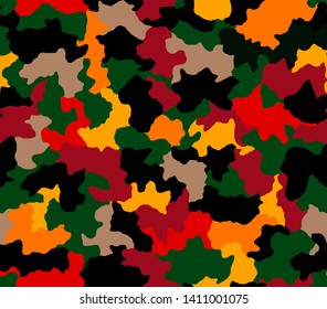 Texture military camouflage seamless pattern. Abstract army and hunting masking camo endless ornament background. Vector illustration