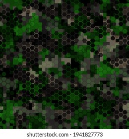 Texture military camouflage seamless pattern. Abstract army vector illustration