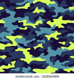 Camuflaje militar texturizado sin fisuras. Resumen de ejército y caza interminables adornos para tela y moda imprenta textil. Fondo vectorial.