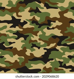 Camuflaje militar texturizado sin fisuras. Resumen de ejército y caza interminables adornos para tela y moda imprenta textil. Fondo vectorial.