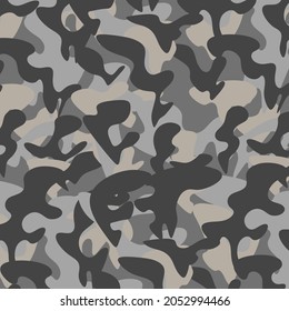 Texture military camouflage seamless pattern. Abstract army and hunting masking ornament.