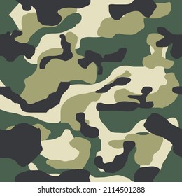 Texture military camouflage seamless pattern. Abstract army  uniform. Fabric textile print template.