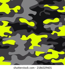 Texture military camouflage seamless pattern. Abstract army and hunting disguise camouflage endless background ornament.
