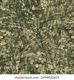 Texture military camouflage seamless pattern. Abstract modern army camo, tan and olive hex ornament, autumn forest or desert, endless background. Vector illustration