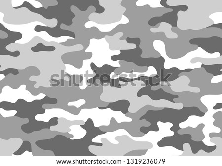 Texture military camouflage seamless pattern. Abstract army and hunting masking camo endless ornament background. Vector illustration.