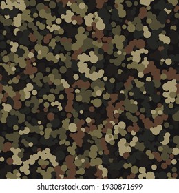 Texture military desert khaki camouflage seamless pattern. Abstract army and hunting masking ornament background. Vector illustration