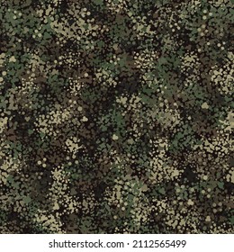 Texture military desert khaki camouflage seamless pattern. Abstract army and hunting masking ornament background. Vector illustration
