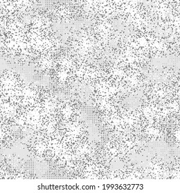 Texture military digital arctic snow camouflage seamless pattern. Abstract white army and hunting masking ornament background. Vector digital pixel mosaic camo texture