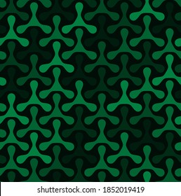 Texture military digital green malachite camouflage seamless pattern. Abstract army and hunting masking ornament background. Vector digital triplex mosaic camo texture
