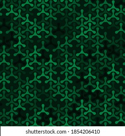 Texture military digital malachite green camouflage seamless pattern. Abstract army and hunting masking ornament background. Vector digital triplex mosaic camo texture