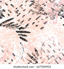 Texture Military. Fashion Concept. Distress Print. Bordo, Pink Illustration. Trending Surface Textile. Ink Stains. Spray Paint. Splash Blots. Artistic Creative Vector Background.