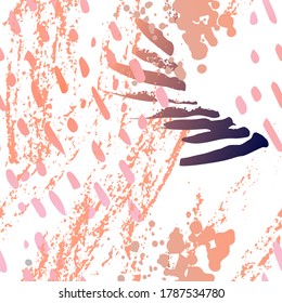Texture Military. Fashion Concept. Distress Print. Bordo, Pink Illustration. Trending Surface Textile. Ink Stains. Spray Paint. Splash Blots. Artistic Creative Vector Background.