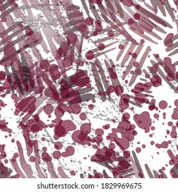 Texture Military. Fashion Concept. Distress Print. Bordo, Pink Illustration. Camo Surface Textile. Ink Stains. Spray Paint. Splash Blots. Artistic Creative Vector Background.