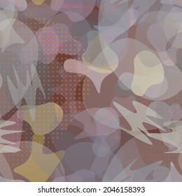 Texture Military. Modern Camouflage Seamless Pattern. Glamour  Endless Repeats Surface. Vector Camo Fabric . Woodland Concept. Creative Army Hunting Print. Extreme Style Illustration.
