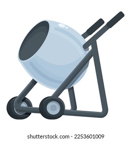 Texture mixer icon cartoon vector. Cement machine. Work tool