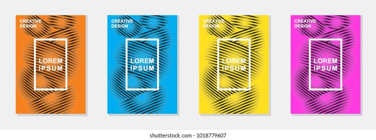 texture Modern business abstract geometry background layout, flyers,book,cover design template,  4 set color orange,blue,yellow,magenta, and stock vector in background elements, in A4 Ssize paper