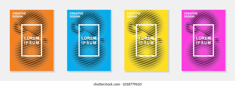 texture Modern business abstract geometry background layout, flyers,book,cover design template,  4 set color orange,blue,yellow,magenta, and stock vector in background elements, in A4 Ssize paper