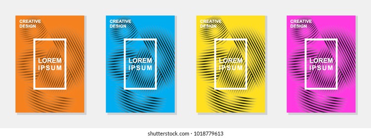 texture Modern business abstract geometry background layout, flyers,book,cover design template,  4 set color orange,blue,yellow,magenta, and stock vector in background elements, in A4 Ssize paper