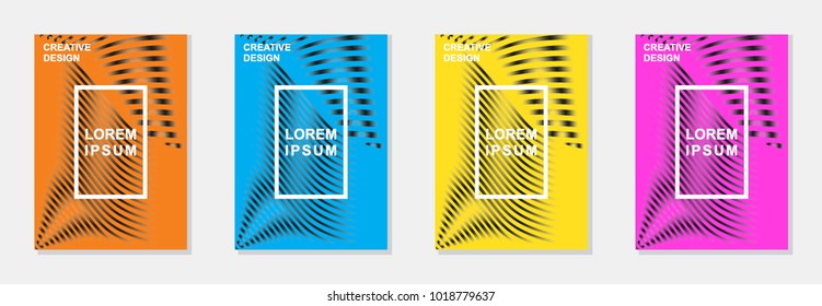 texture Modern business abstract geometry background layout, flyers,book,cover design template,  4 set color orange,blue,yellow,magenta, and stock vector in background elements, in A4 Ssize paper