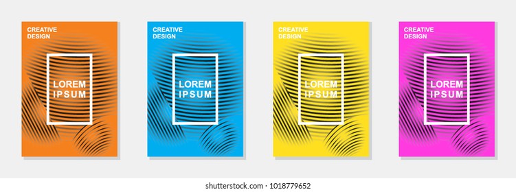 texture Modern business abstract geometry background layout, flyers,book,cover design template,  4 set color orange,blue,yellow,magenta, and stock vector in background elements, in A4 Ssize paper