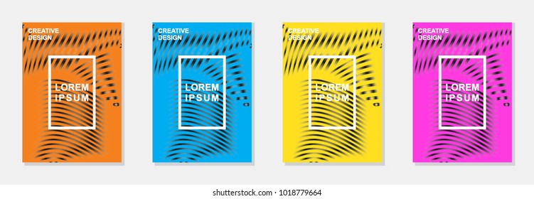 texture Modern business abstract geometry background layout, flyers,book,cover design template,  4 set color orange,blue,yellow,magenta, and stock vector in background elements, in A4 Ssize paper