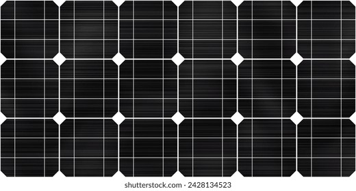 Textura de un panel solar monocristalino como un patrón inconsútil. Energía renovable del sol. Protección ambiental y ecología. Ilustración en formato vectorial