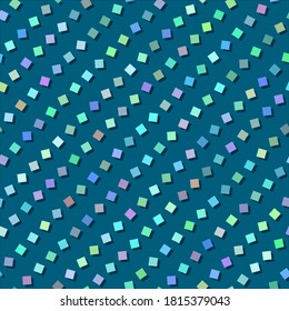 Texture Of Multi-Colored Squares On A Blue Background