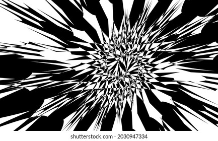 texture Mysterious black star close-up fantastic pattern in the style of op-art