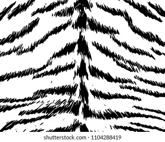 Texture of natural fur, tiger. Grunge  background. Abstract halftone vector illustration