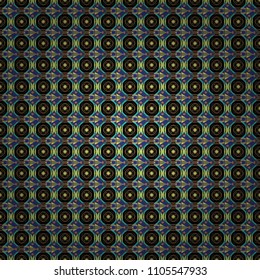 Texture, new background. Geometric stylized multicolored seamless pattern. Vector modern geometrical abstract background in black, violet and brown colors.