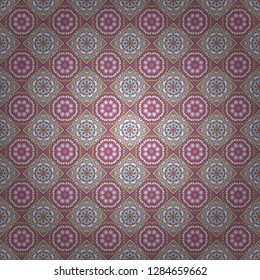 Texture, new background. Geometric stylized multicolored seamless pattern. Vector modern geometrical abstract background in beige, pink and white colors.
