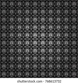 Texture, new background. Geometric stylized multicolored seamless pattern. Vector modern geometrical abstract background in black, white and gray colors.