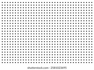 texture for note or notebook. black sheet paper. white mesh pattern. seamless Polka dot background.