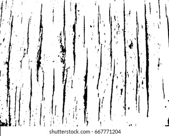 Texture of an old cracked tree. Grunge. Vector illustration.
