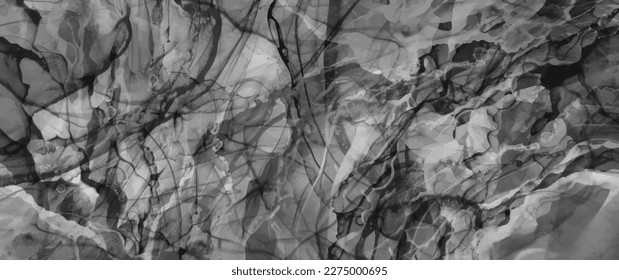 Texture of old crumpled paper with paint stains. Monochrome grunge background. Texture of gray marble. Old stone. Vintage dirty textured paper template for design.