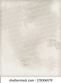 Texture of old vintage paper with letters
