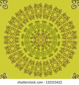 texture on a green-yellow background