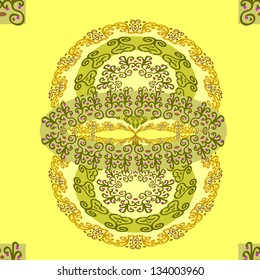 texture on a yellow background