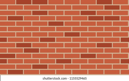 Texture of orange tone brick wall in vector style for wallpaper,background,backdrop (seamless pattern)