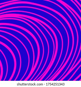 texture of organic curved lines in fuchsia color on blue background