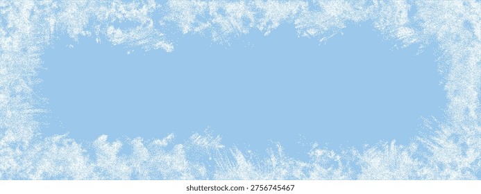 Texture overlay background with grunge ice frame for frozen effect vector. Rink winter scratch with crack border abstract for blue dirty distressed. Noise skating texture with snowfall. - Powered by Shutterstock - Get 15% off with code: PIKWIZARD15