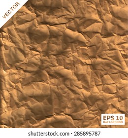 Texture packaging crumpled paper (brown color). Texture can be used in your templates