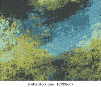 Texture of paint brush strokes on a rough surface, multicolor