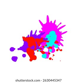 texture paint splatters cartoon. drip splash, vibrant expressive, bold chaotic texture paint splatters sign. isolated symbol vector illustration