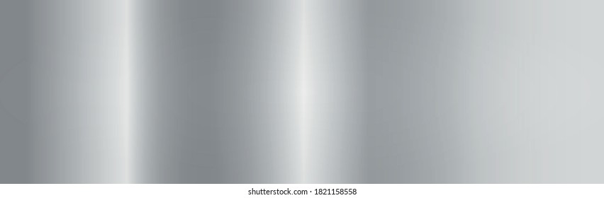 Texture panorama of silver metal with reflection