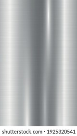 Texture panorama of silver metal with reflection - background