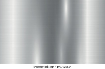 Texturpanorama auf silbernem Metall mit Reflexion - Hintergrund